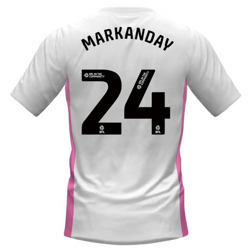 Danxen Damen Dilan Markanday #24 Weiß Rot Auswärtstrikot Trikot 2025/26 T-Shirt