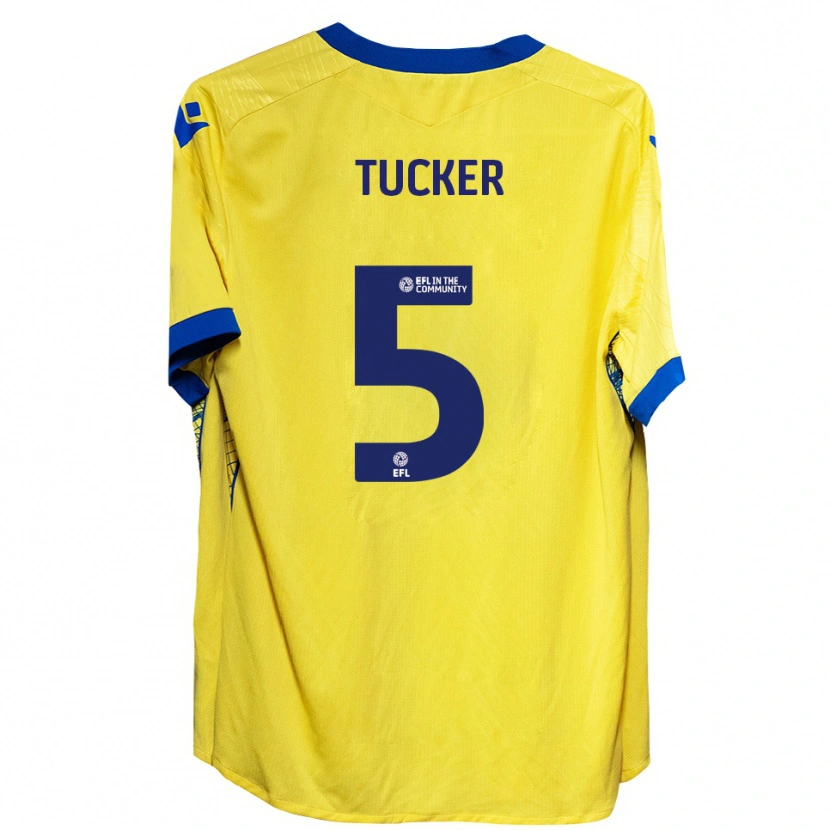 Danxen Damen Jack Tucker #5 Gelb Blau Auswärtstrikot Trikot 2025/26 T-Shirt