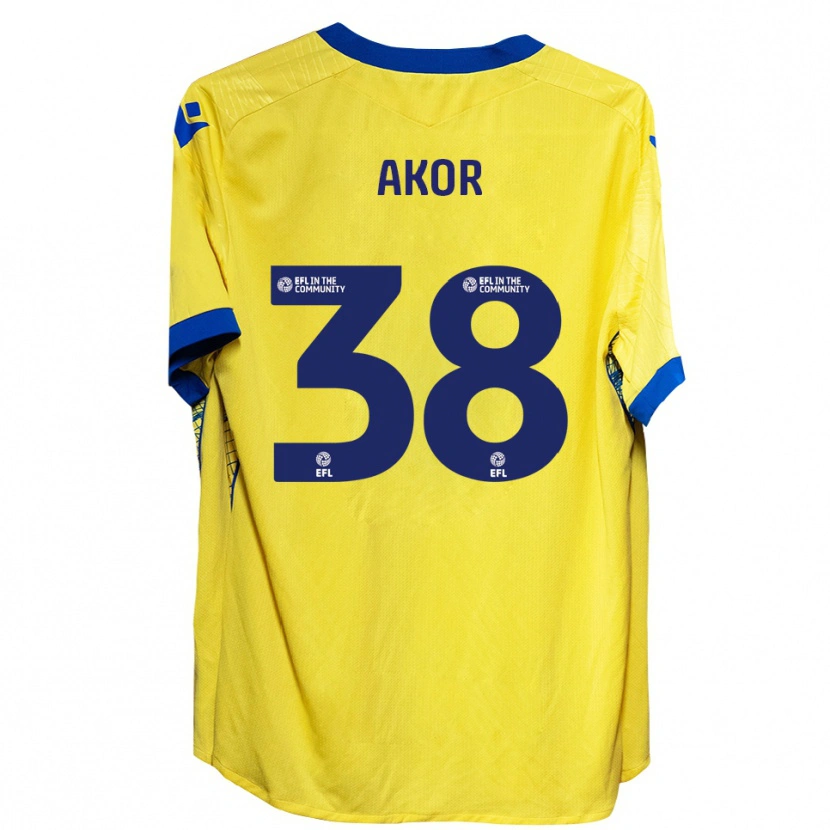 Danxen Damen Elkanah Akor #38 Gelb Blau Auswärtstrikot Trikot 2025/26 T-Shirt