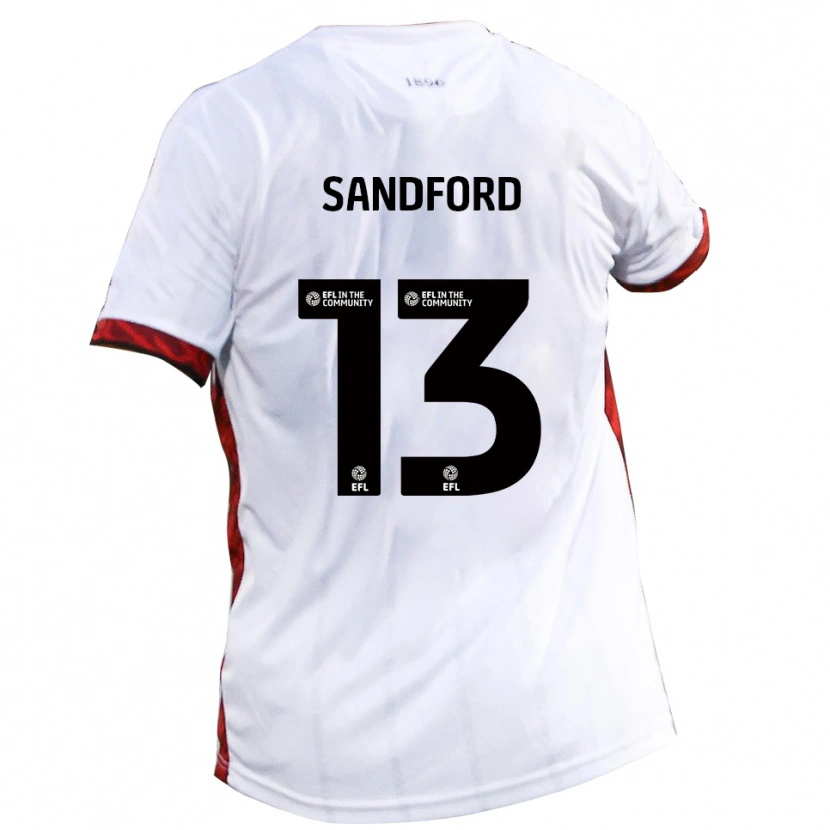 Danxen Damen Ryan Sandford #13 Weiß Rot Schwarz Auswärtstrikot Trikot 2025/26 T-Shirt