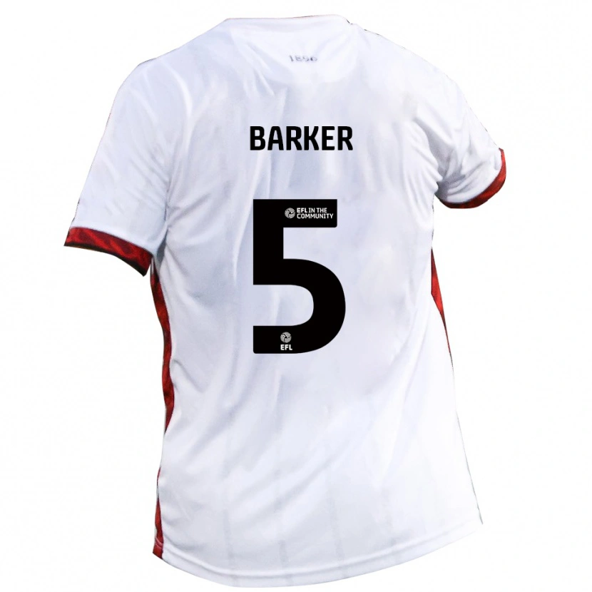 Danxen Damen Charlie Barker #5 Weiß Rot Schwarz Auswärtstrikot Trikot 2025/26 T-Shirt