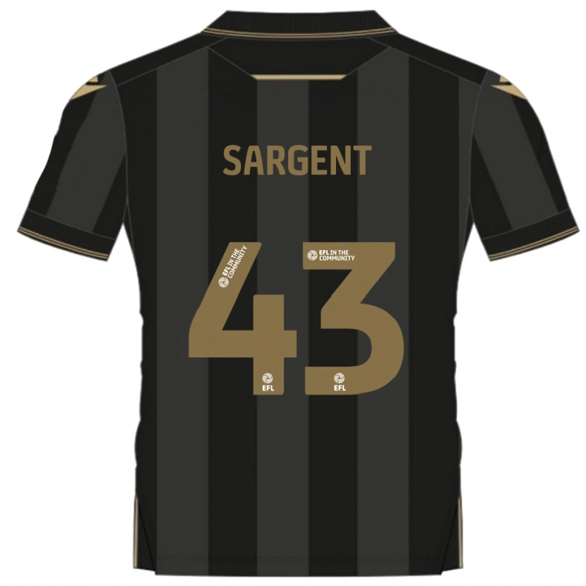 Danxen Damen Stan Sargent #43 Schwarz Gold Auswärtstrikot Trikot 2025/26 T-Shirt