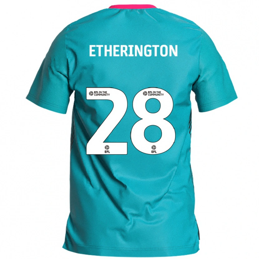 Danxen Damen Marcus Etherington #28 Himmelblau Pink Auswärtstrikot Trikot 2025/26 T-Shirt