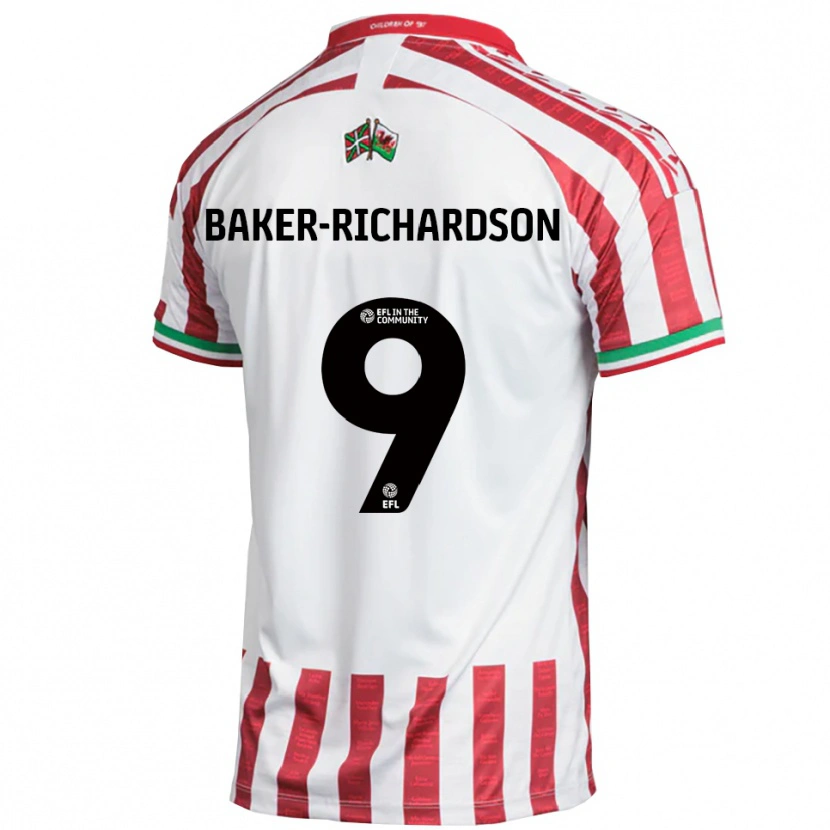 Danxen Damen Courtney Baker-Richardson #9 Rot Weiß Auswärtstrikot Trikot 2025/26 T-Shirt