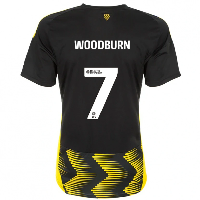 Danxen Damen Ben Woodburn #7 Schwarz Gelb Auswärtstrikot Trikot 2025/26 T-Shirt