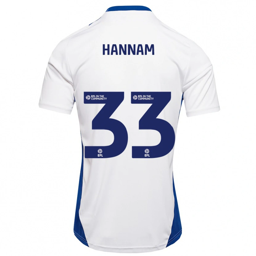 Danxen Damen Shawna Hannam #33 Weiß Blau Auswärtstrikot Trikot 2025/26 T-Shirt
