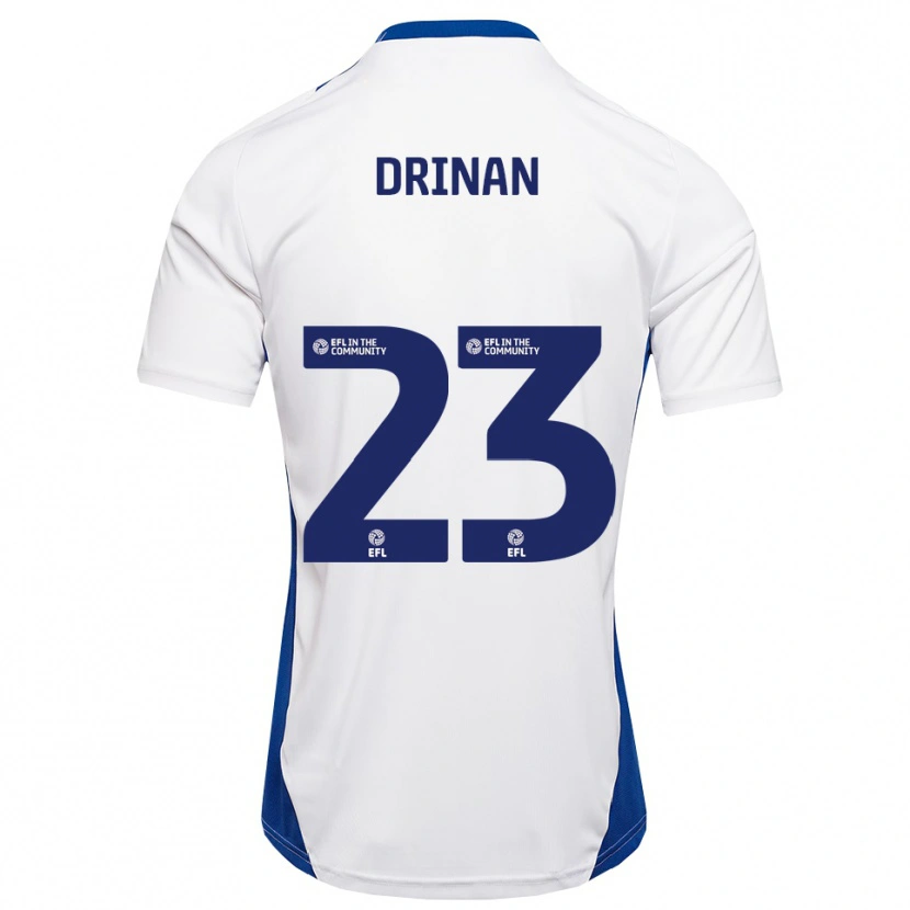 Danxen Damen Aaron Drinan #23 Weiß Blau Auswärtstrikot Trikot 2025/26 T-Shirt