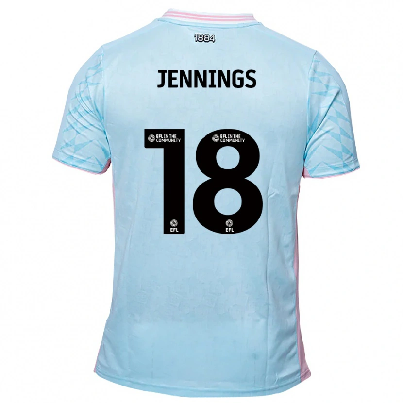 Danxen Damen Connor Jennings #18 Himmelblau Pink Auswärtstrikot Trikot 2025/26 T-Shirt