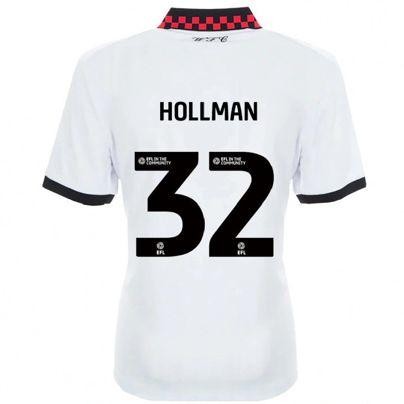 Danxen Damen Jake Hollman #32 Weiß Schwarz Auswärtstrikot Trikot 2025/26 T-Shirt