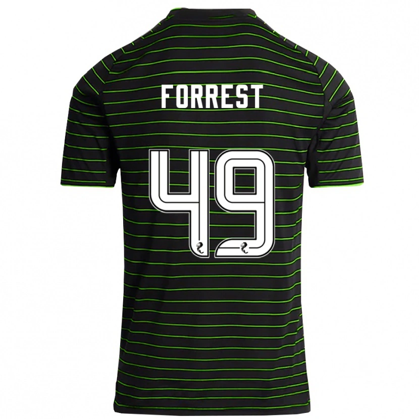 Danxen Damen James Forrest #49 Schwarz Grün Auswärtstrikot Trikot 2025/26 T-Shirt