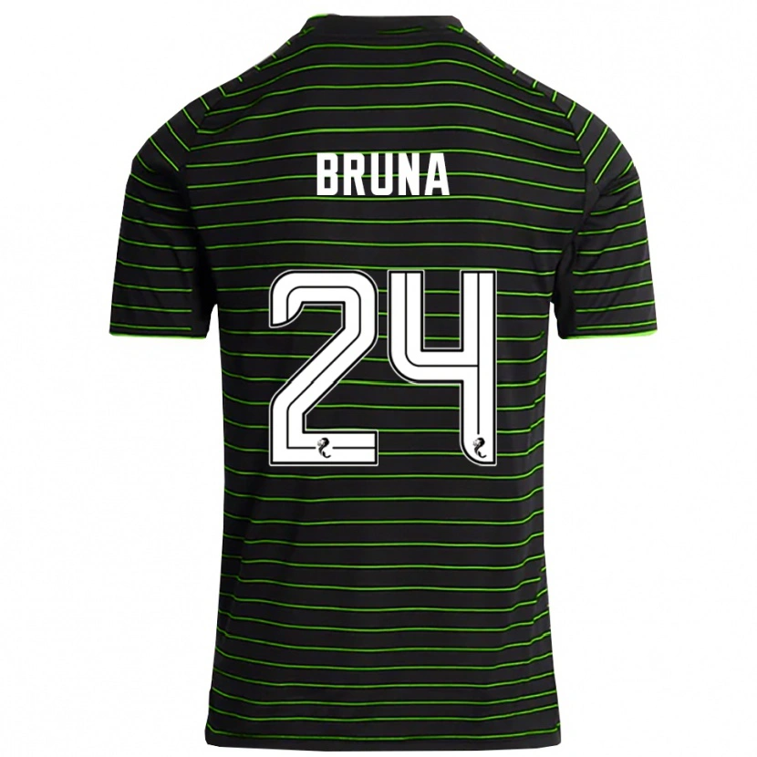 Danxen Damen Bruna Lourenço #24 Schwarz Grün Auswärtstrikot Trikot 2025/26 T-Shirt