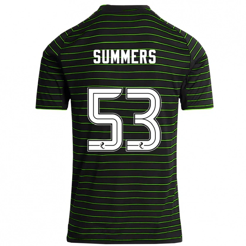 Danxen Damen Ben Summers #53 Schwarz Grün Auswärtstrikot Trikot 2025/26 T-Shirt