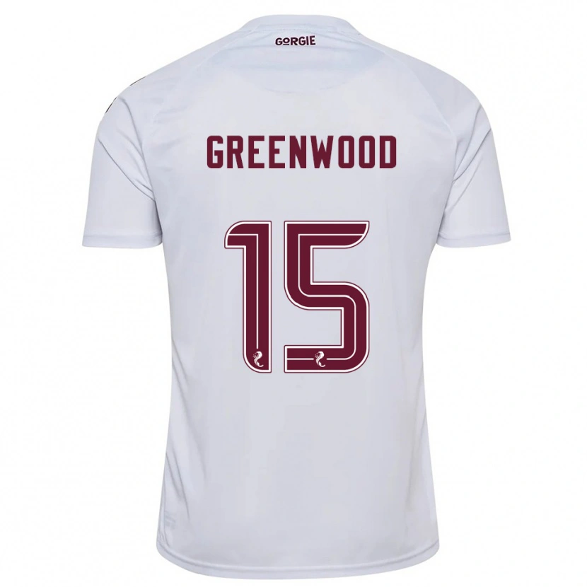 Danxen Damen Brodie Greenwood #15 Weiß Burgunderrot Auswärtstrikot Trikot 2025/26 T-Shirt