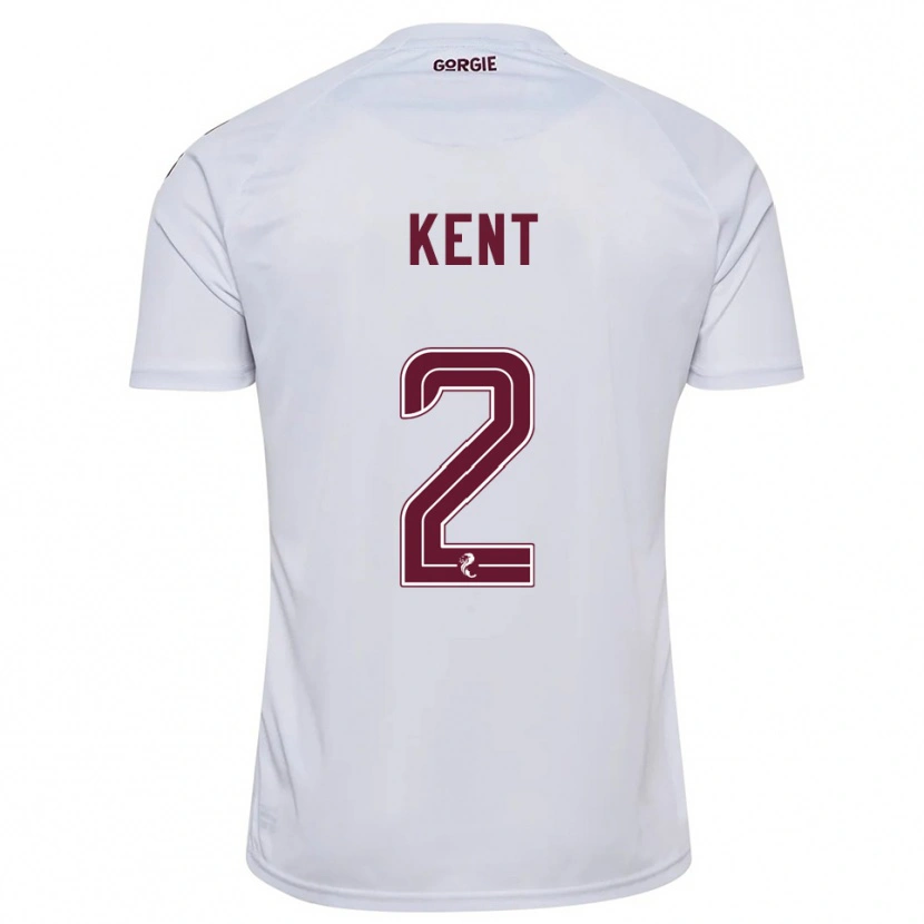 Danxen Damen Frankie Kent #2 Weiß Burgunderrot Auswärtstrikot Trikot 2025/26 T-Shirt