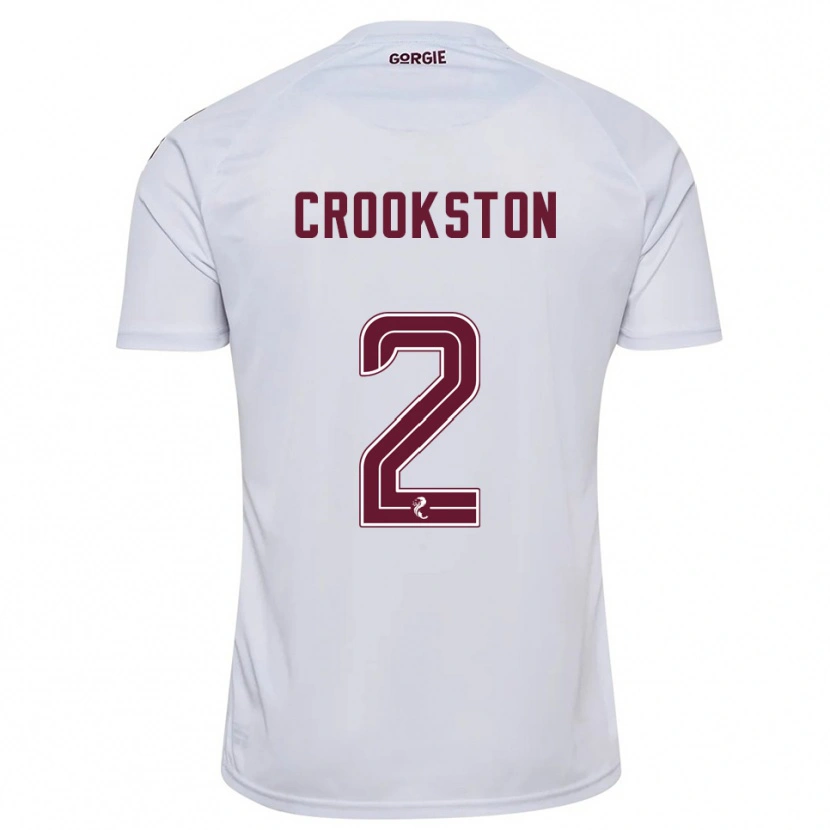 Danxen Damen Gregor Crookston #2 Weiß Burgunderrot Auswärtstrikot Trikot 2025/26 T-Shirt