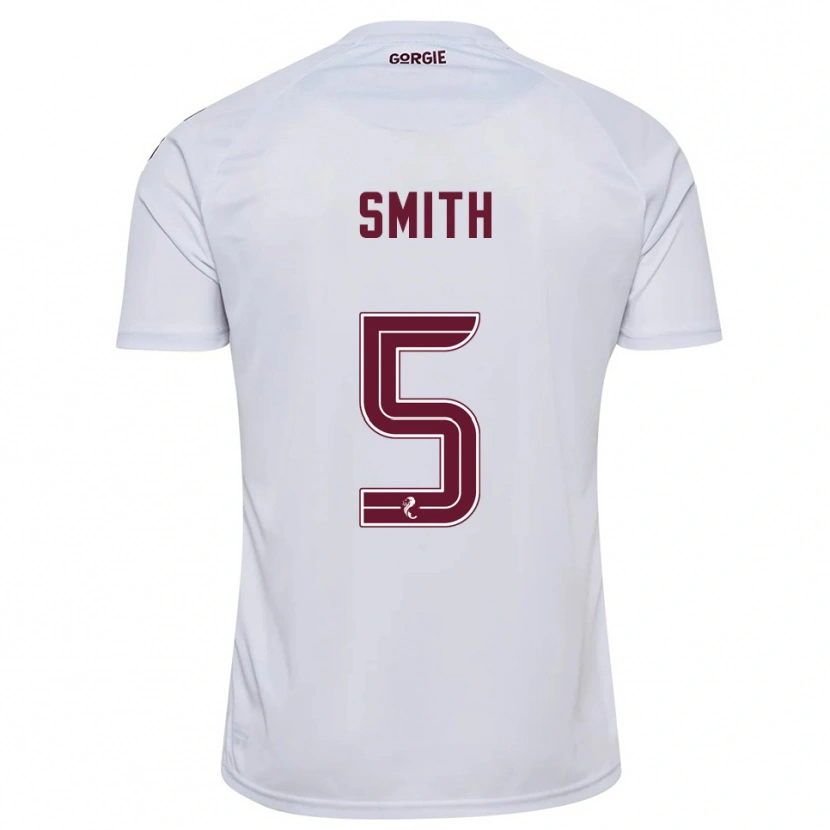 Danxen Damen Lucas Smith #5 Weiß Burgunderrot Auswärtstrikot Trikot 2025/26 T-Shirt