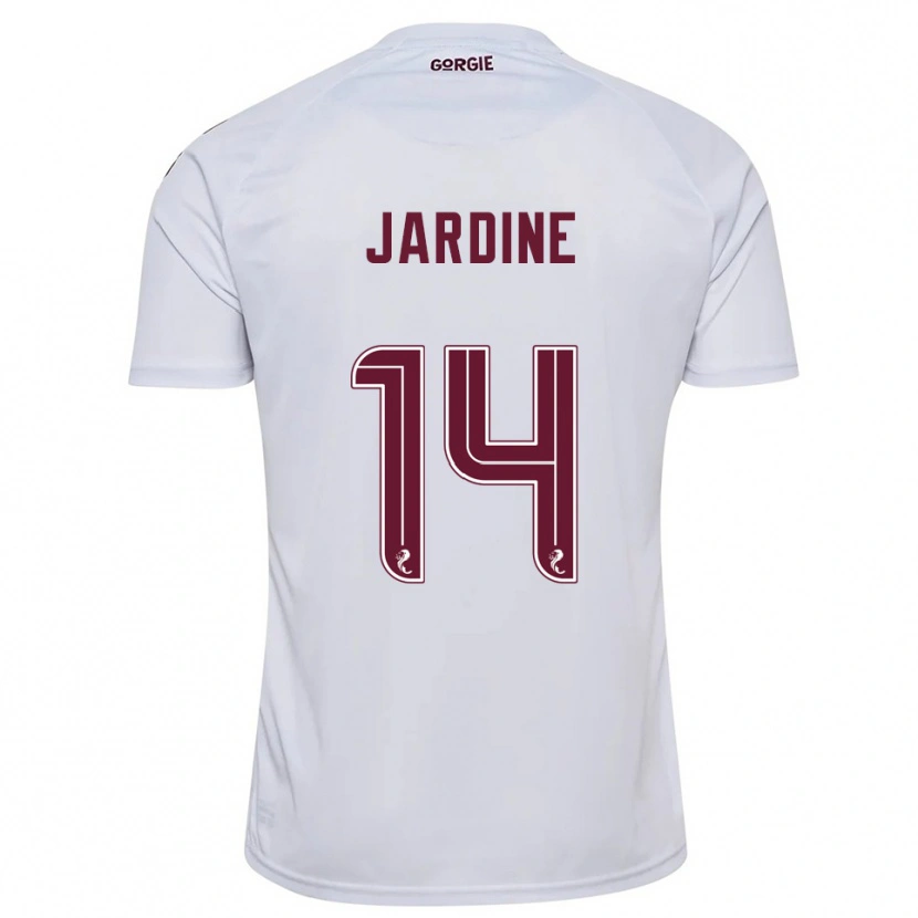 Danxen Damen Kayla Jardine #14 Weiß Burgunderrot Auswärtstrikot Trikot 2025/26 T-Shirt