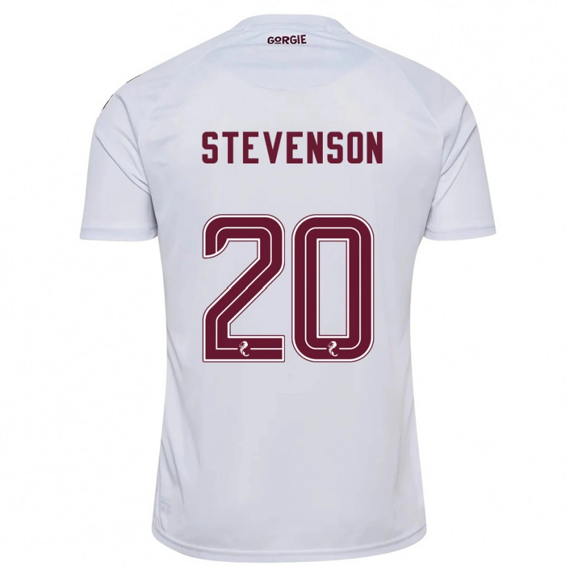 Danxen Damen Gus Stevenson #20 Weiß Burgunderrot Auswärtstrikot Trikot 2025/26 T-Shirt