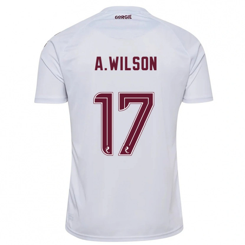 Danxen Damen Alfie Wilson #17 Weiß Burgunderrot Auswärtstrikot Trikot 2025/26 T-Shirt