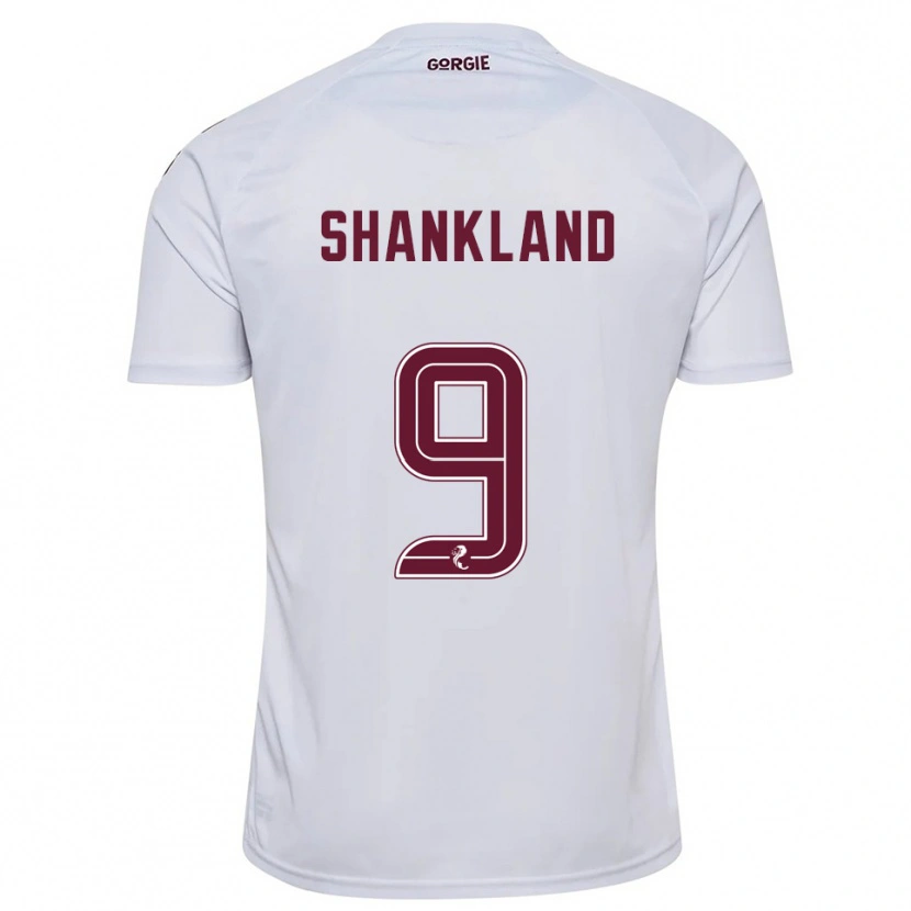 Danxen Damen Lawrence Shankland #9 Weiß Burgunderrot Auswärtstrikot Trikot 2025/26 T-Shirt