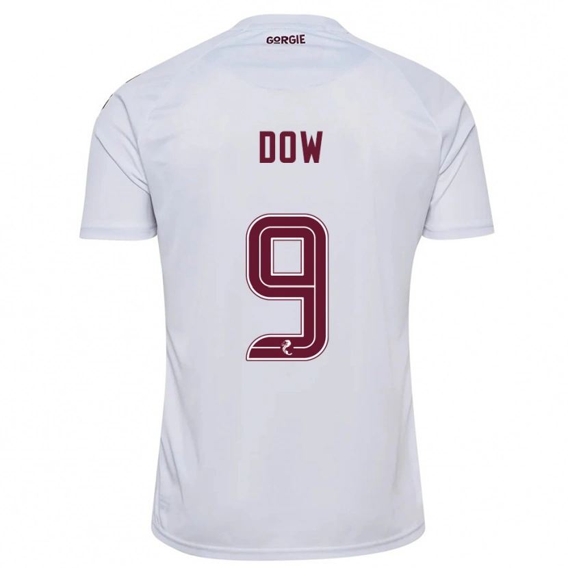 Danxen Damen Connor Dow #9 Weiß Burgunderrot Auswärtstrikot Trikot 2025/26 T-Shirt