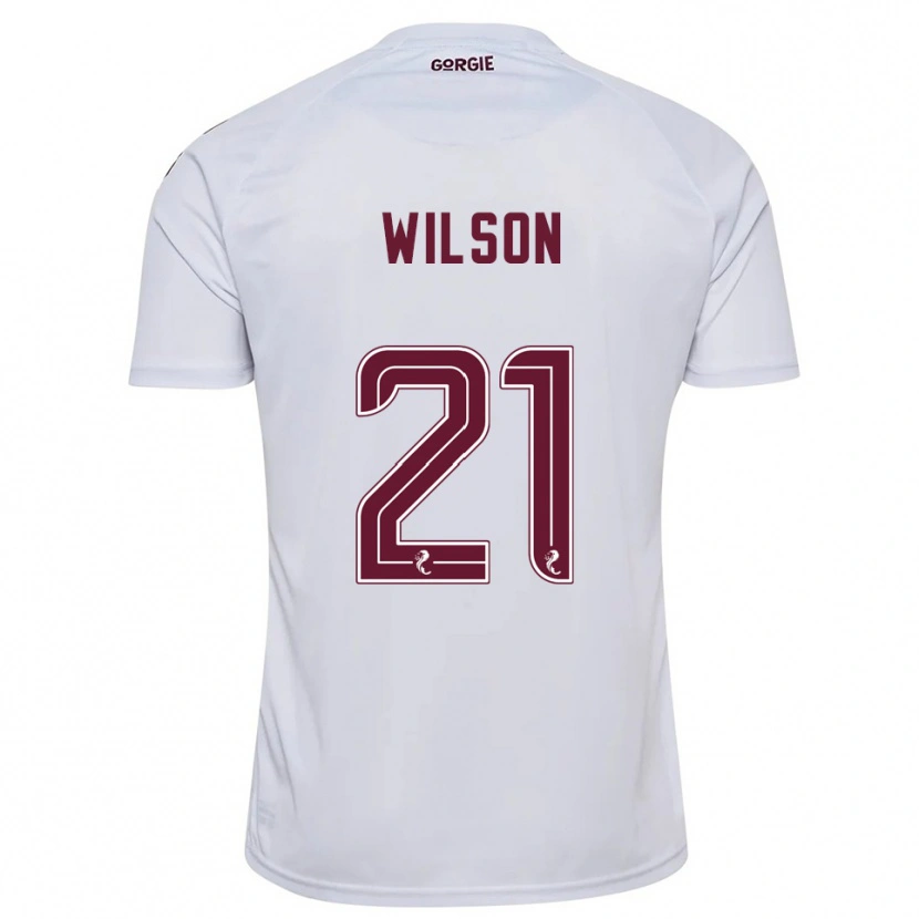 Danxen Damen James Wilson #21 Weiß Burgunderrot Auswärtstrikot Trikot 2025/26 T-Shirt