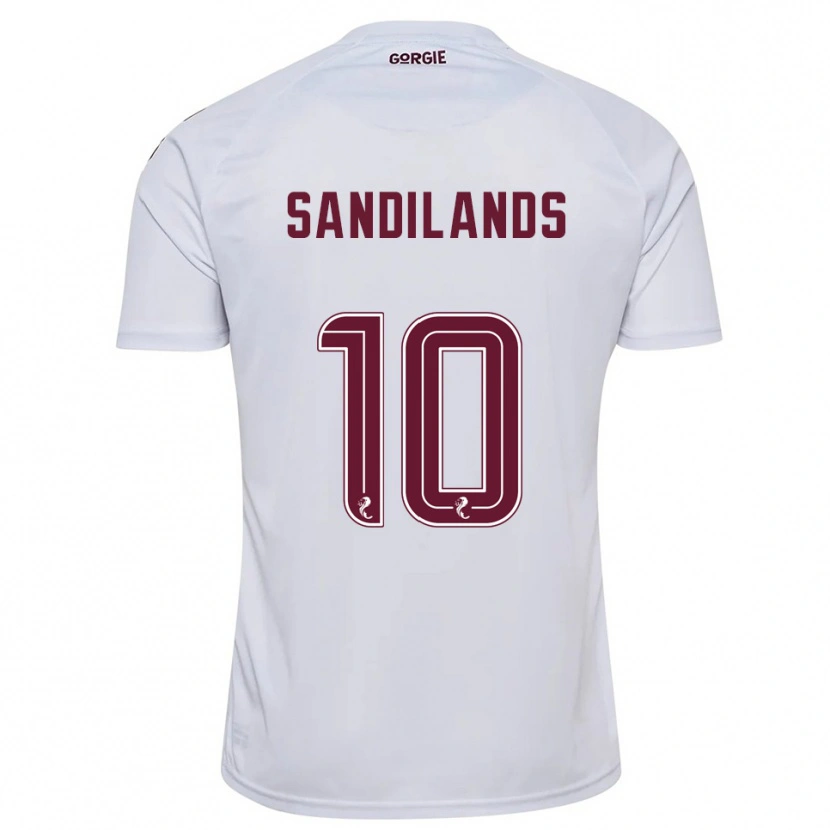 Danxen Damen Callum Sandilands #10 Weiß Burgunderrot Auswärtstrikot Trikot 2025/26 T-Shirt