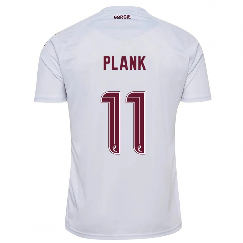 Danxen Damen Dom Plank #11 Weiß Burgunderrot Auswärtstrikot Trikot 2025/26 T-Shirt