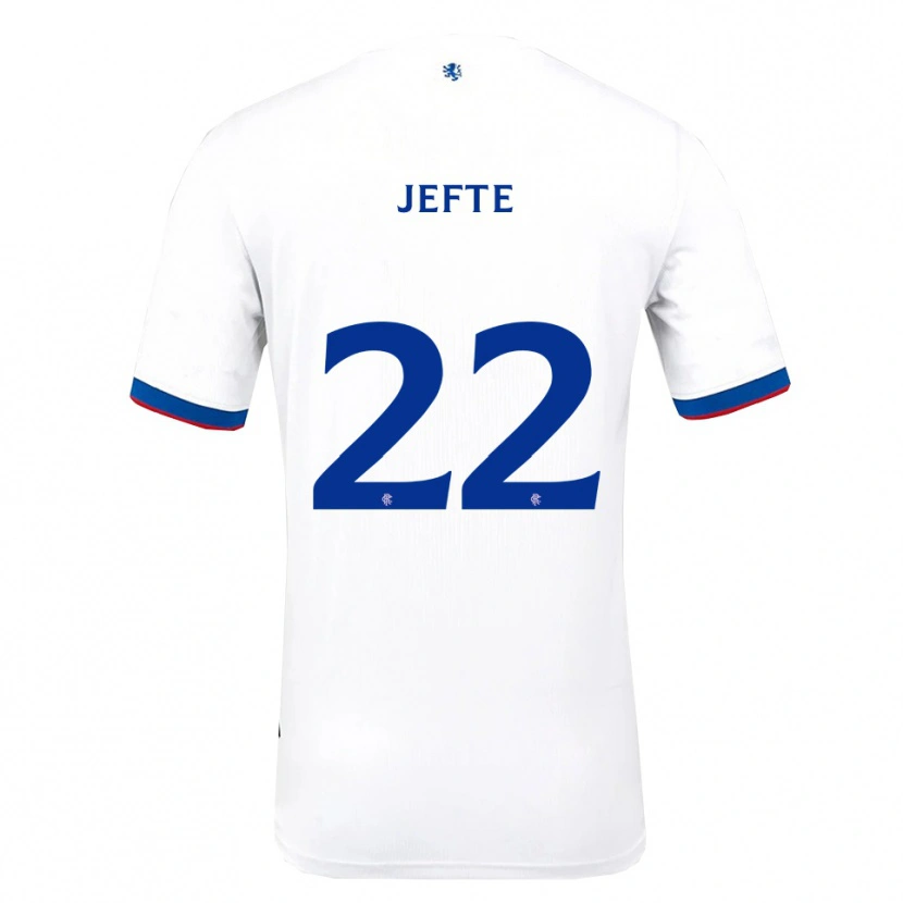 Danxen Damen Jefté #22 Weiß Rot Blau Auswärtstrikot Trikot 2025/26 T-Shirt