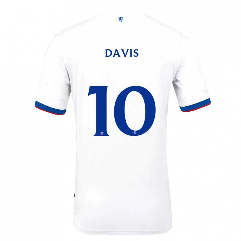 Danxen Damen Steven Davis #10 Weiß Rot Blau Auswärtstrikot Trikot 2025/26 T-Shirt