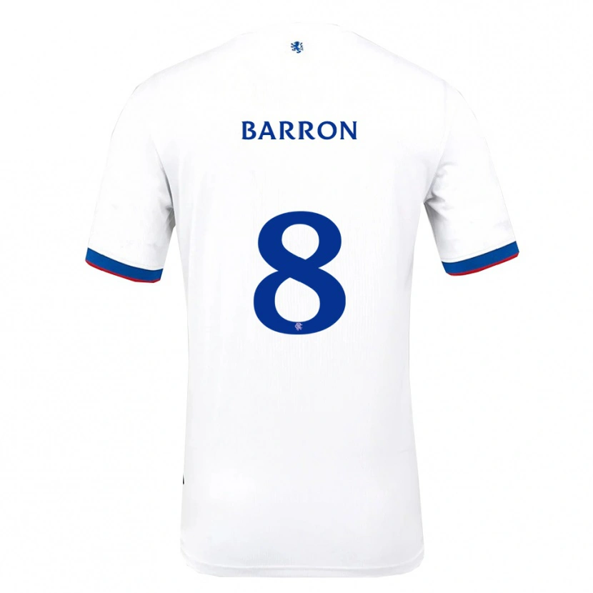 Danxen Damen Connor Barron #8 Weiß Rot Blau Auswärtstrikot Trikot 2025/26 T-Shirt