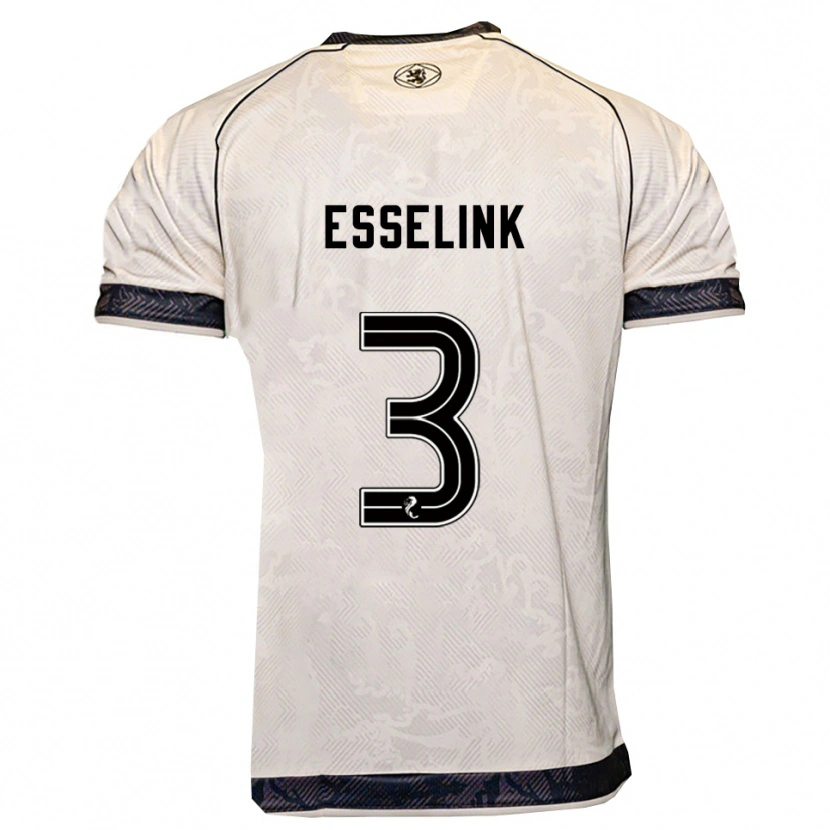 Danxen Damen Bert Esselink #3 Weiß Schwarz Auswärtstrikot Trikot 2025/26 T-Shirt