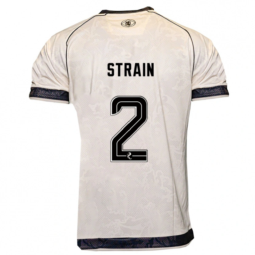 Danxen Damen Ryan Strain #2 Weiß Schwarz Auswärtstrikot Trikot 2025/26 T-Shirt