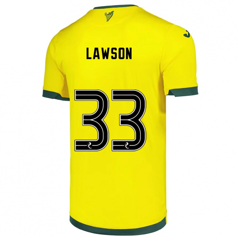 Danxen Damen Poppy Lawson #33 Gelb Grün Auswärtstrikot Trikot 2025/26 T-Shirt