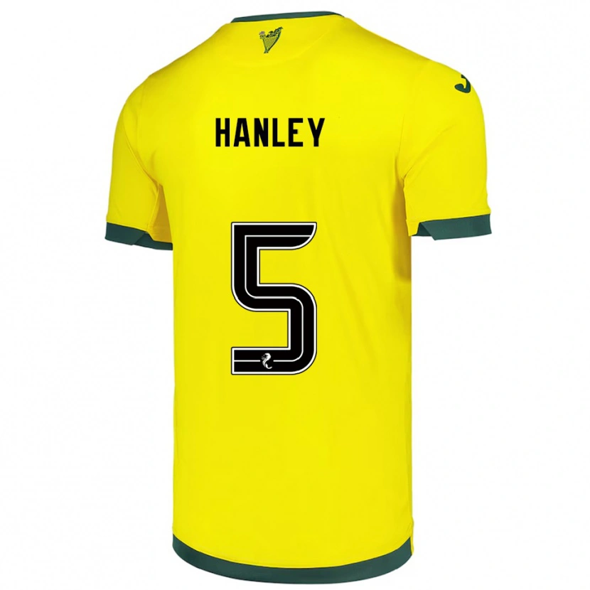 Danxen Damen Grant Hanley #5 Gelb Grün Auswärtstrikot Trikot 2025/26 T-Shirt