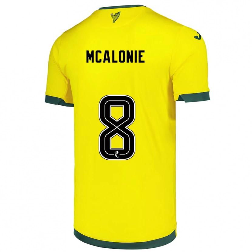 Danxen Damen Michaela Mcalonie #8 Gelb Grün Auswärtstrikot Trikot 2025/26 T-Shirt