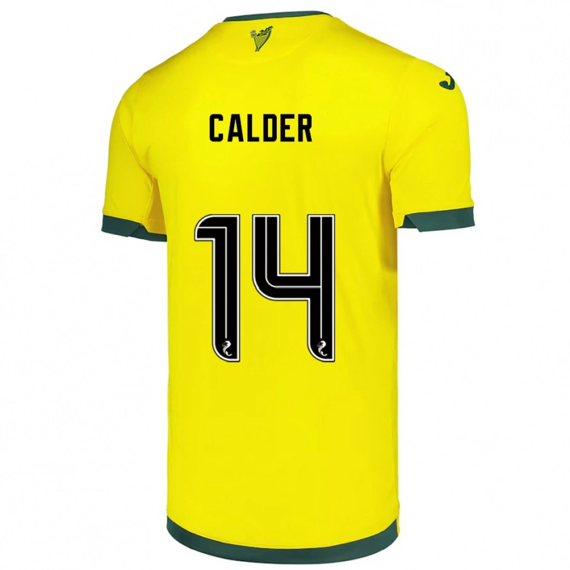 Danxen Damen Owen Calder #14 Gelb Grün Auswärtstrikot Trikot 2025/26 T-Shirt