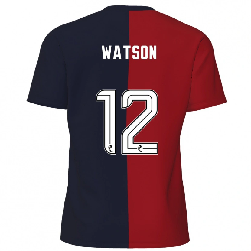 Danxen Damen David Watson #12 Rot Marine Auswärtstrikot Trikot 2025/26 T-Shirt