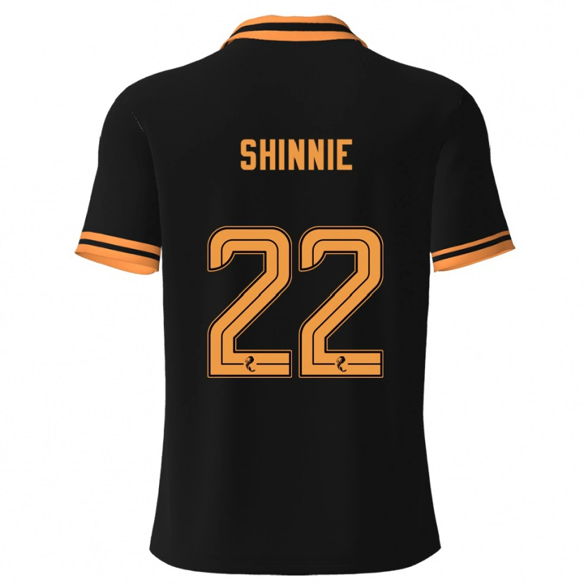 Danxen Damen Andrew Shinnie #22 Schwarz Gelb Auswärtstrikot Trikot 2025/26 T-Shirt