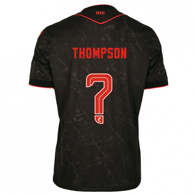 Danxen Damen Struan Thompson #0 Schwarz Rot Auswärtstrikot Trikot 2025/26 T-Shirt