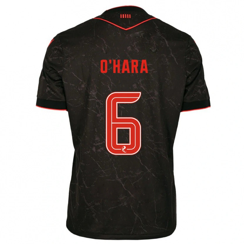 Danxen Damen Mark O'hara #6 Schwarz Rot Auswärtstrikot Trikot 2025/26 T-Shirt