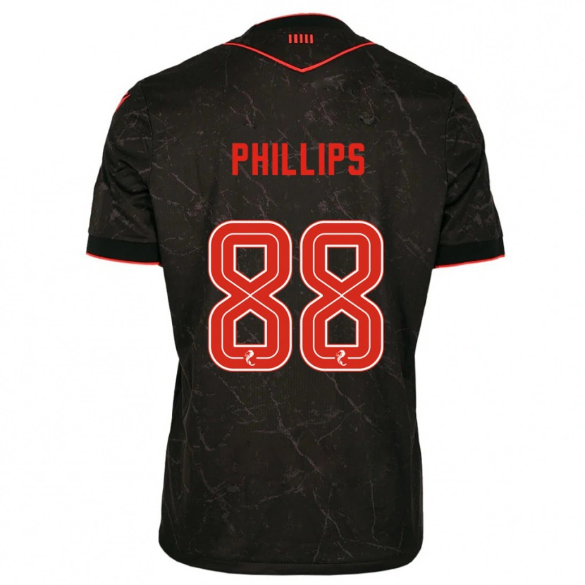 Danxen Damen Killian Phillips #88 Schwarz Rot Auswärtstrikot Trikot 2025/26 T-Shirt