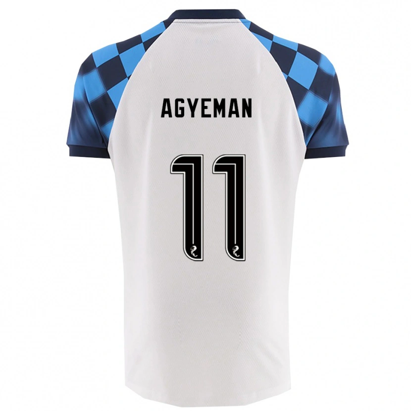 Danxen Damen Alfie Agyeman #11 Weiß Himmelblau Auswärtstrikot Trikot 2025/26 T-Shirt