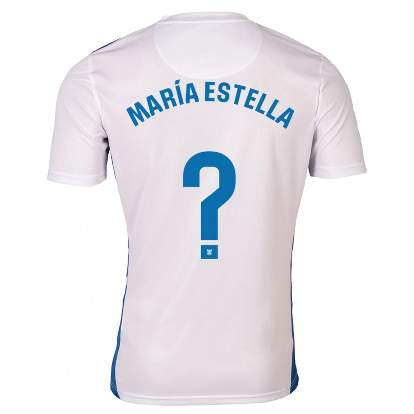 Danxen Kinder María Estella Del Valle #0 Weiß Blau Heimtrikot Trikot 2025/26 T-Shirt