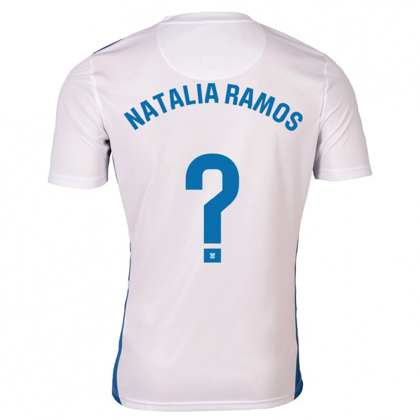 Danxen Kinder Natalia Ramos Álvarez #0 Weiß Blau Heimtrikot Trikot 2025/26 T-Shirt