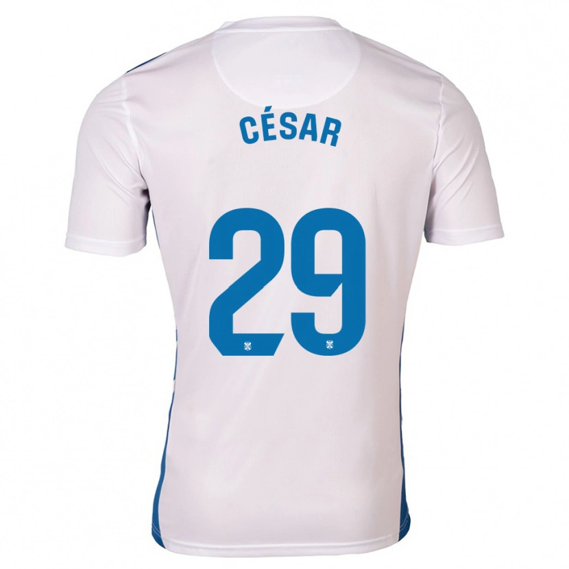 Danxen Kinder César Álvarez #29 Weiß Blau Heimtrikot Trikot 2025/26 T-Shirt