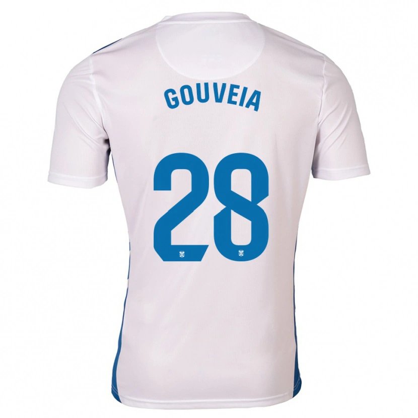 Danxen Kinder Diego Gouveia #28 Weiß Blau Heimtrikot Trikot 2025/26 T-Shirt