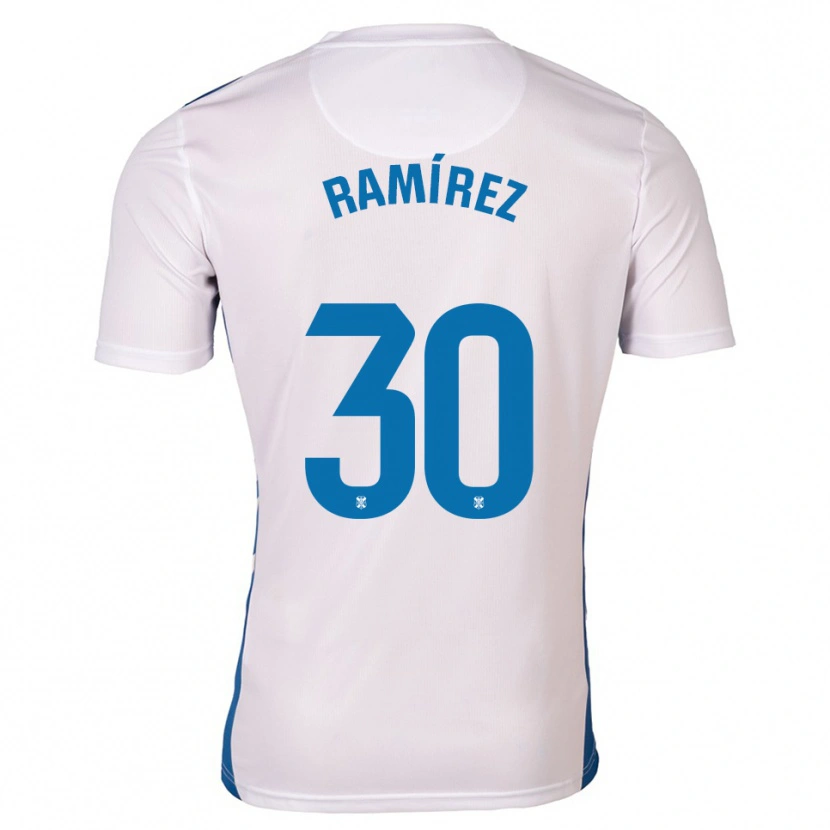 Danxen Kinder Álex Ramírez #30 Weiß Blau Heimtrikot Trikot 2025/26 T-Shirt