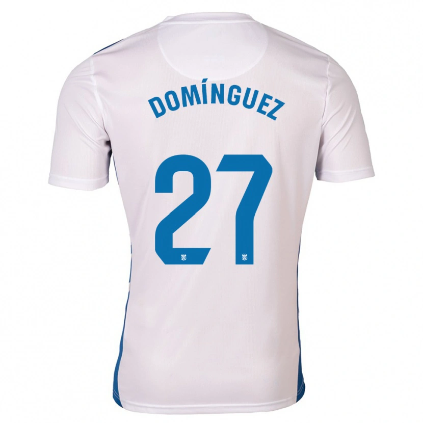 Danxen Kinder Carlos Domínguez #27 Weiß Blau Heimtrikot Trikot 2025/26 T-Shirt