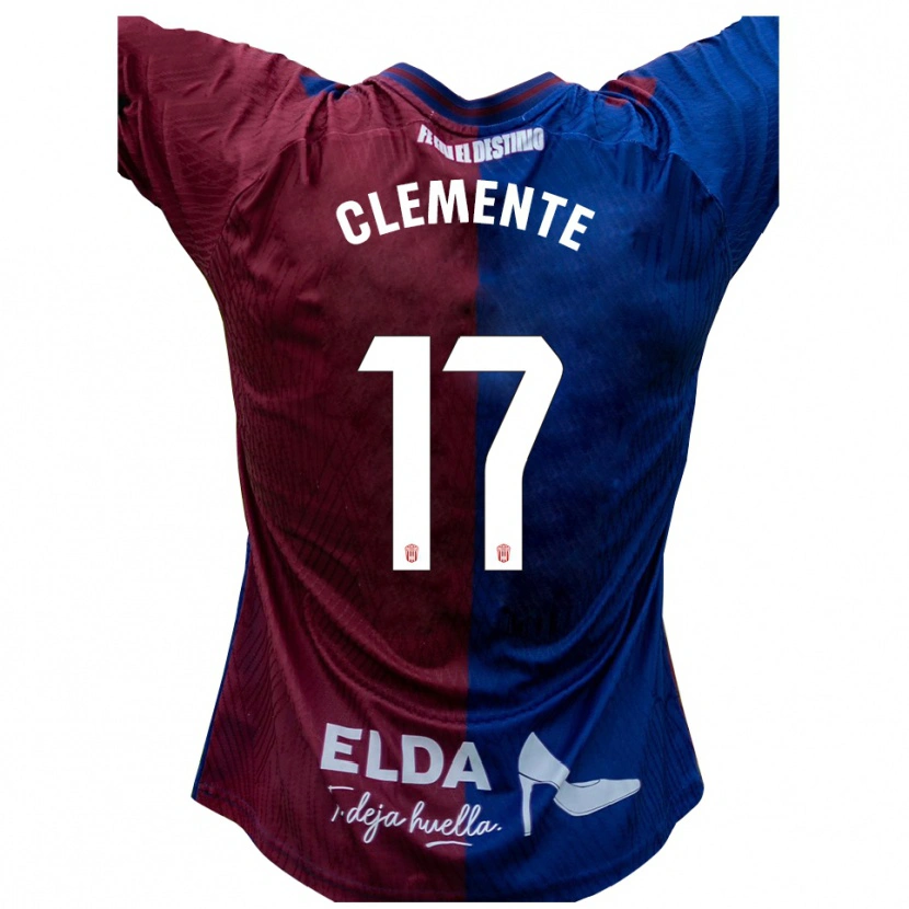 Danxen Kinder Jesús Clemente #17 Blau Rot Heimtrikot Trikot 2025/26 T-Shirt